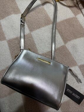 Steve Madden silver crossbody bag